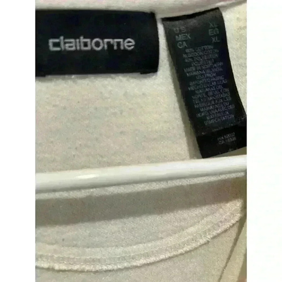 Claiborne Mens Polo Shirts Size XL Color Ivory Short Sleeve - Picture 2 of 5